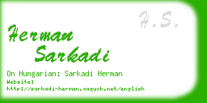 herman sarkadi business card